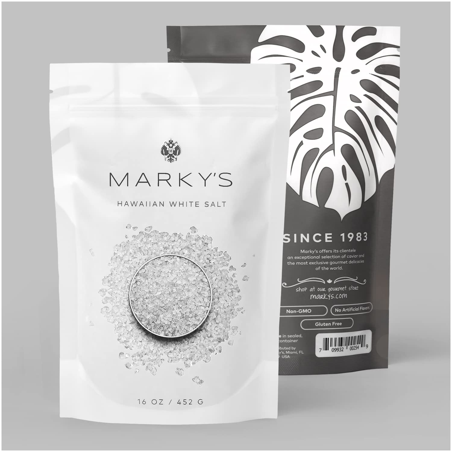 MARKY'S Hawaiian Sea Salt Medium Coarse - 1 lb / 452 g (White Coarse)