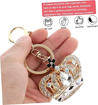 Amazon.co.jp: [TINEASUR] くりすたるラインストーン王冠キーホルダー