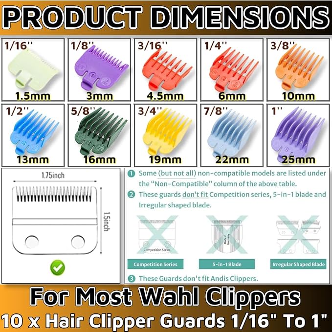 Accesorios para afiladoras compatibles con Wahl 10 piezas miniatura 2