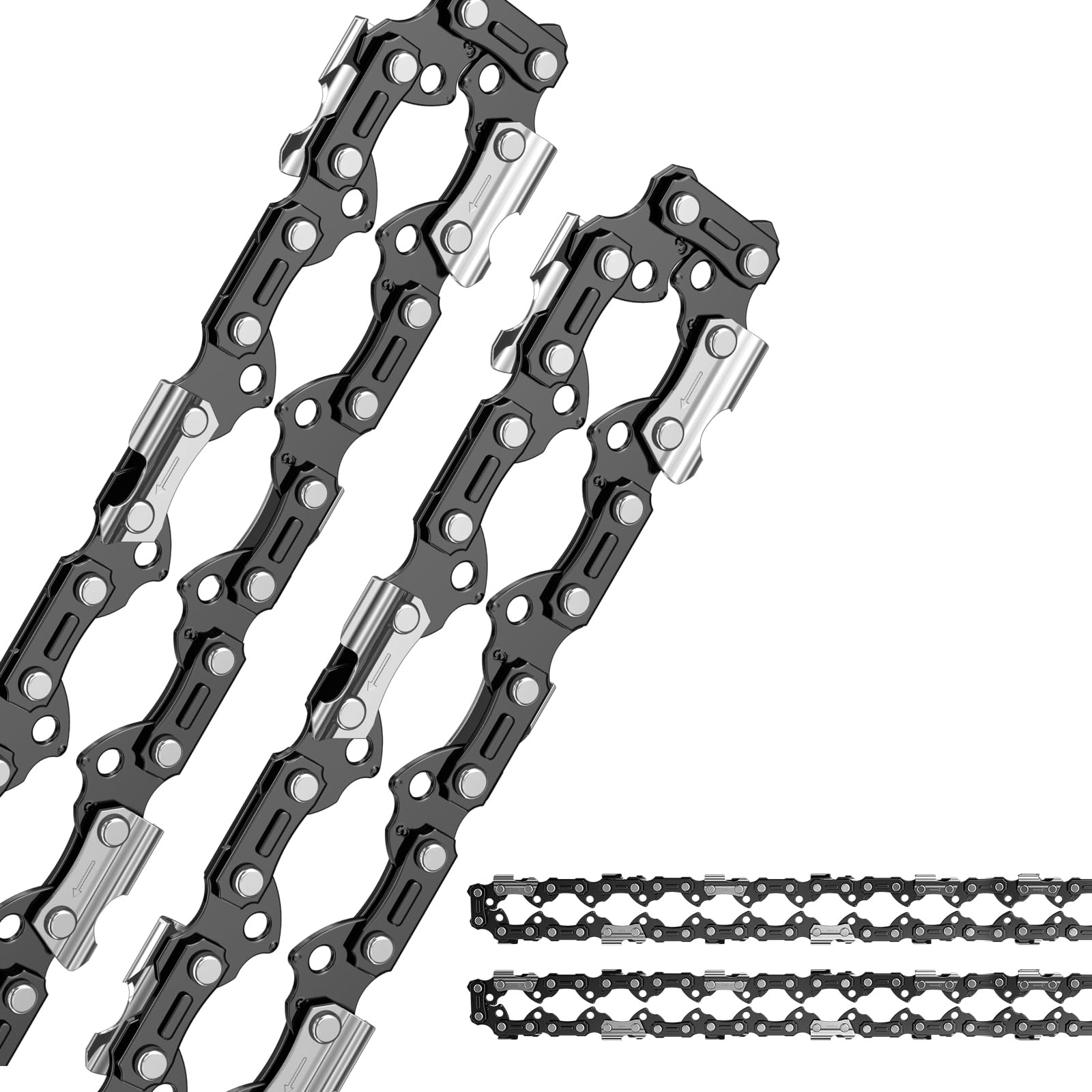 AICOYA 2 x 25cm Sägekette 3/8"LP 10" Kettensäge 40 Antriebsglieder 1.1mm 043