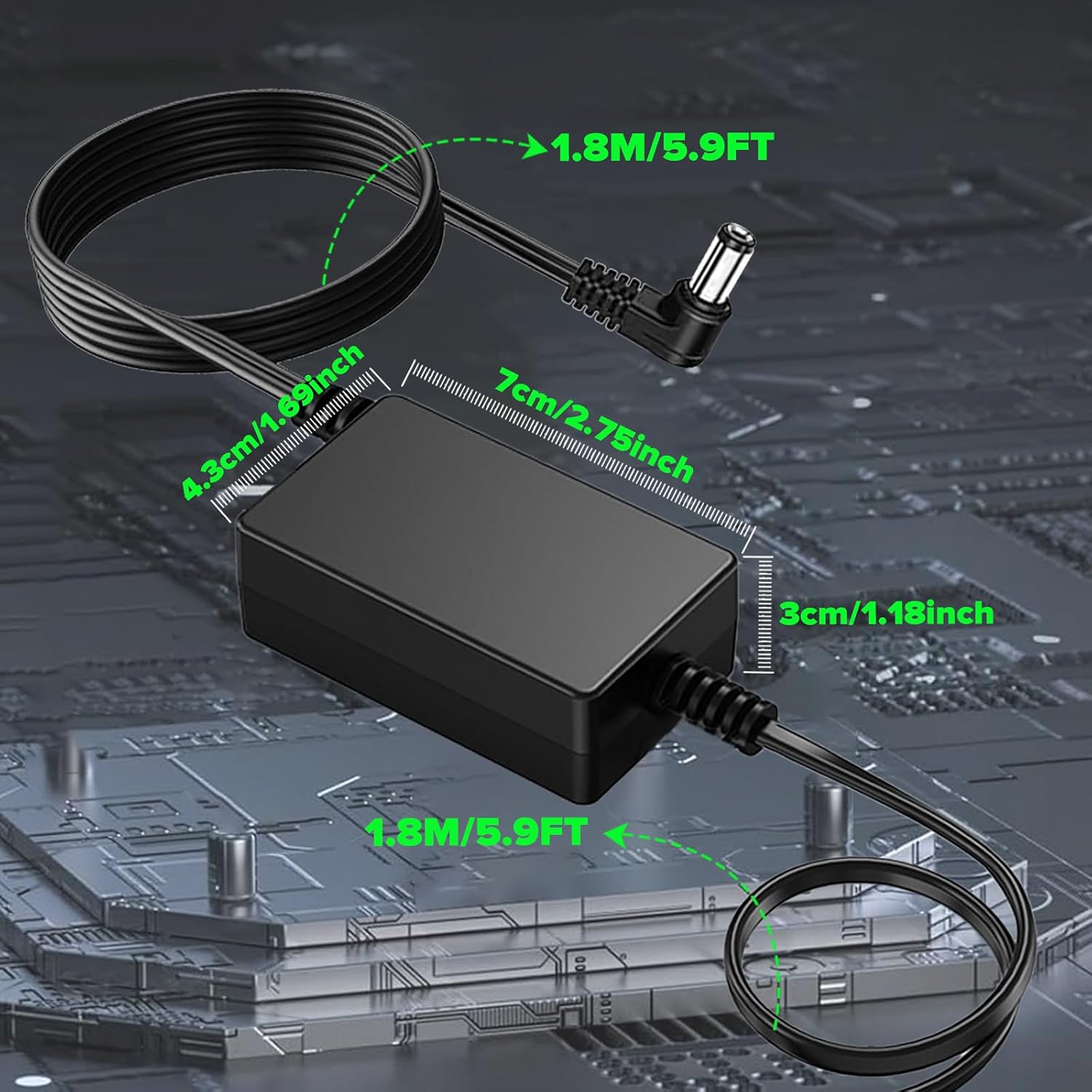 12V Power Supply Replacement (PS24US / PS23US) Compatible with Shure BLX4, BLX88, BLX4R, FP33, GLXD6, P2T, PG4, PGX4, PGXD4, SLX4, SLX4L and UABiasT Wireless Receiver System