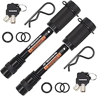 TOWWORKS 79632 Keyed Alike 5/8" Trailer Hitch Lock 2-Pack | Extra Long 3-1/4" Span for 2" & 2.5" Class III/IV Receivers