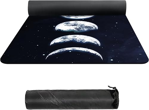 nuveti Tapete de yoga de gamuza TPE de alta densidad antideslizante con bolsa de transporte, 72 x 32 pulgadas, extra grueso, 0.315 in, esterilla de