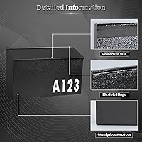 Vista 6 de Dalmbox Wall-Mount Mailbox Large Mailbox for Post Rust-Proof Galvanized Steel Box for Outside or Townhouse Horizontal Style, Black, 15.7” x 4.3” x