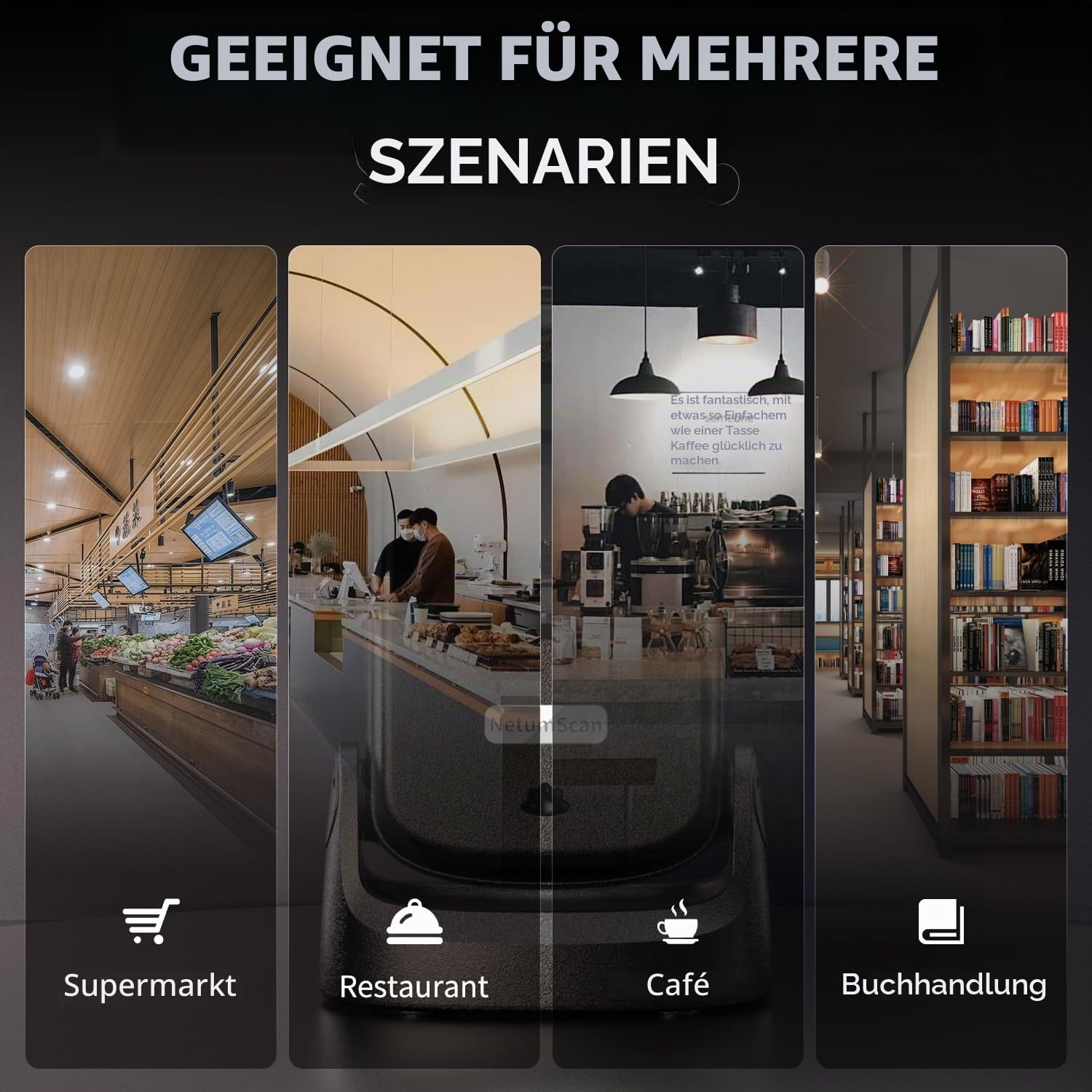 NetumScan Omnidirektionaler USB-Techniker für Supermärkte und Lager, kompatibel mit Windows/Mac/Linux CN-40