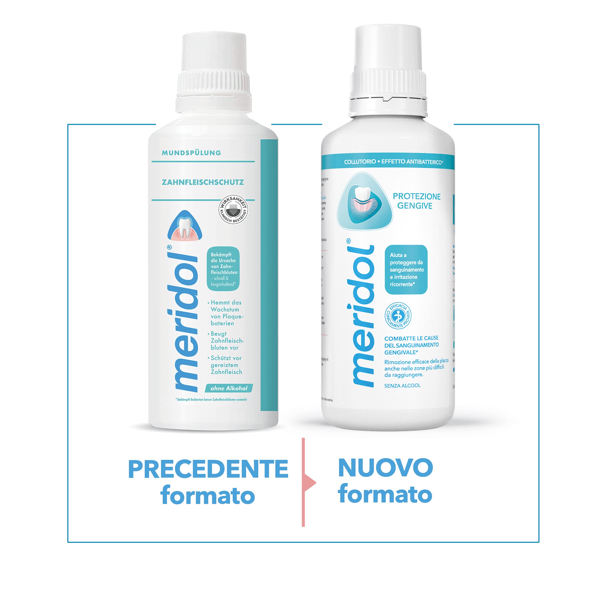 meridol Collutorio Protezione Gengive 400ml I Combatte il sanguinamento e l'infiammazione gengivale* |Protegge dalle recidive*| Effetto antibatterico*| Non macchia I 0% Alcohol