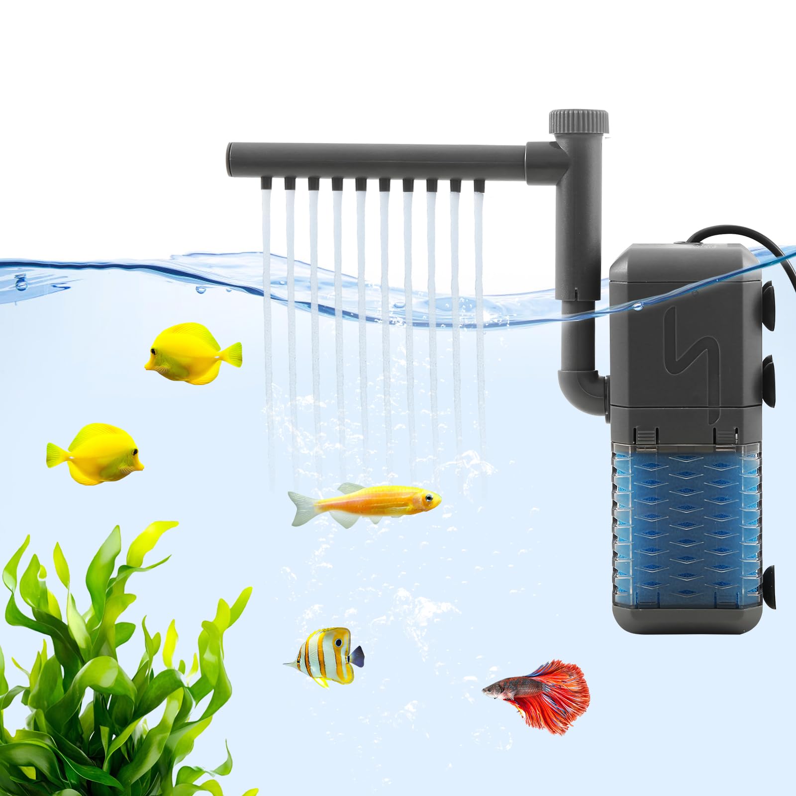 Pompe de filtration pour aquarium 150L silencieuse et réglable