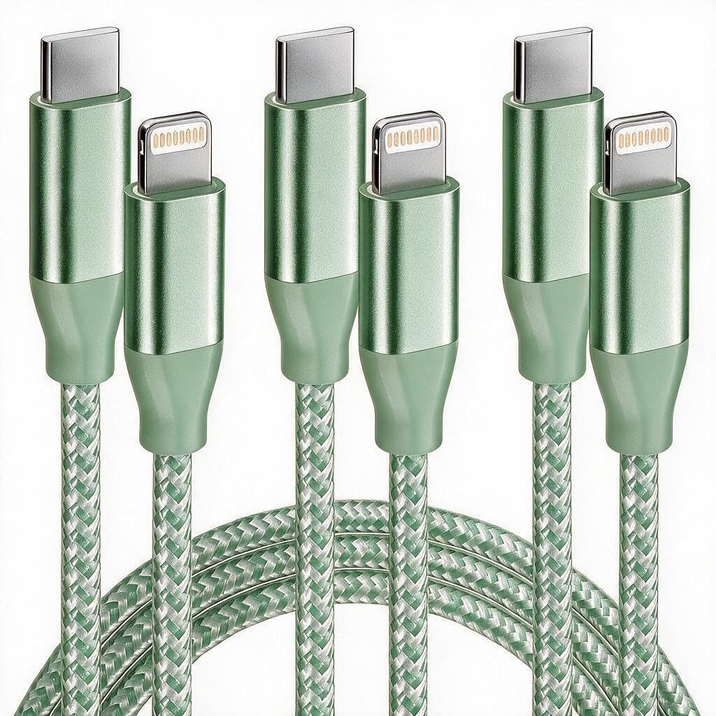MenoSupp USB-C to Lightning Cable - 3 Pack, 6FT -11 MenoSupp USB-C to Lightning Cable - 3 Pack, 6FT -11