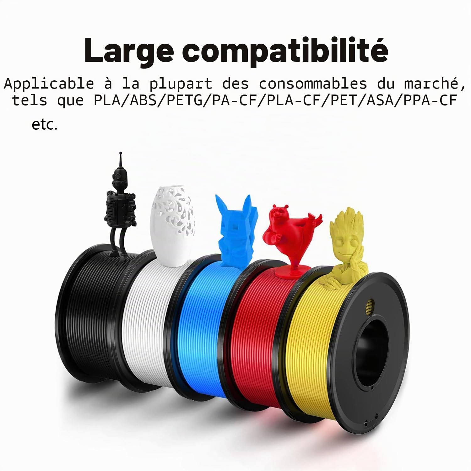 HzdaDeve 260X271MM pour plaque de construction en carbone Centauri PEI PEO Feuille double face lisse, plateau de pression chauffé, plateforme flexible pour Elegoo Centauri Carbon/Centauri (PEO+Debris)