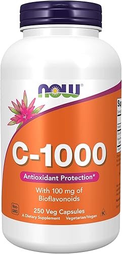 NOW Suplementos vitamina C-1000 con 100 mg de bioflavonoides protección antioxidante 250 cápsulas vegetales NOW Suplementos vitamina C-1000 con 100 mg de bioflavonoides protección antioxidante 250 cápsulas vegetales