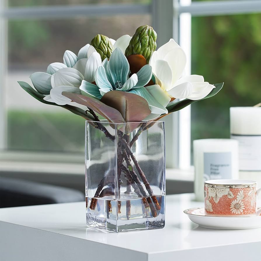 Amazon｜Enova フローラルリアルタッチ 花瓶に入った造花、花瓶