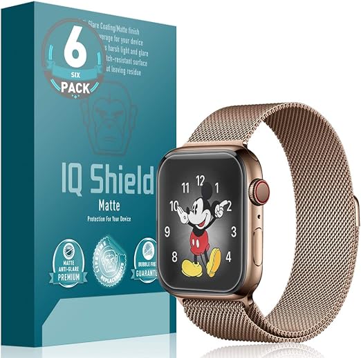 Amazon.com: Apple Watch Series 4 Protector de visualización (paquete de 6),  iQ escudo mate cobertura completa Protector de visualización antirreflejos  para Apple Watch Series 4 () sin burbujas película : Celulares y Accesorios