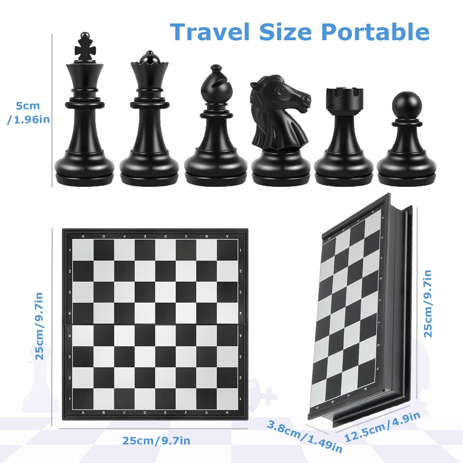 Mini ajedrez portátil plegable de plástico magnético, juego de mesa, juguete para niños, 1 Juego Compra barata en Mini ajedrez portátil plegable de plástico magnético, juego de mesa, juguete para niños, 1 Juego Compra barata en