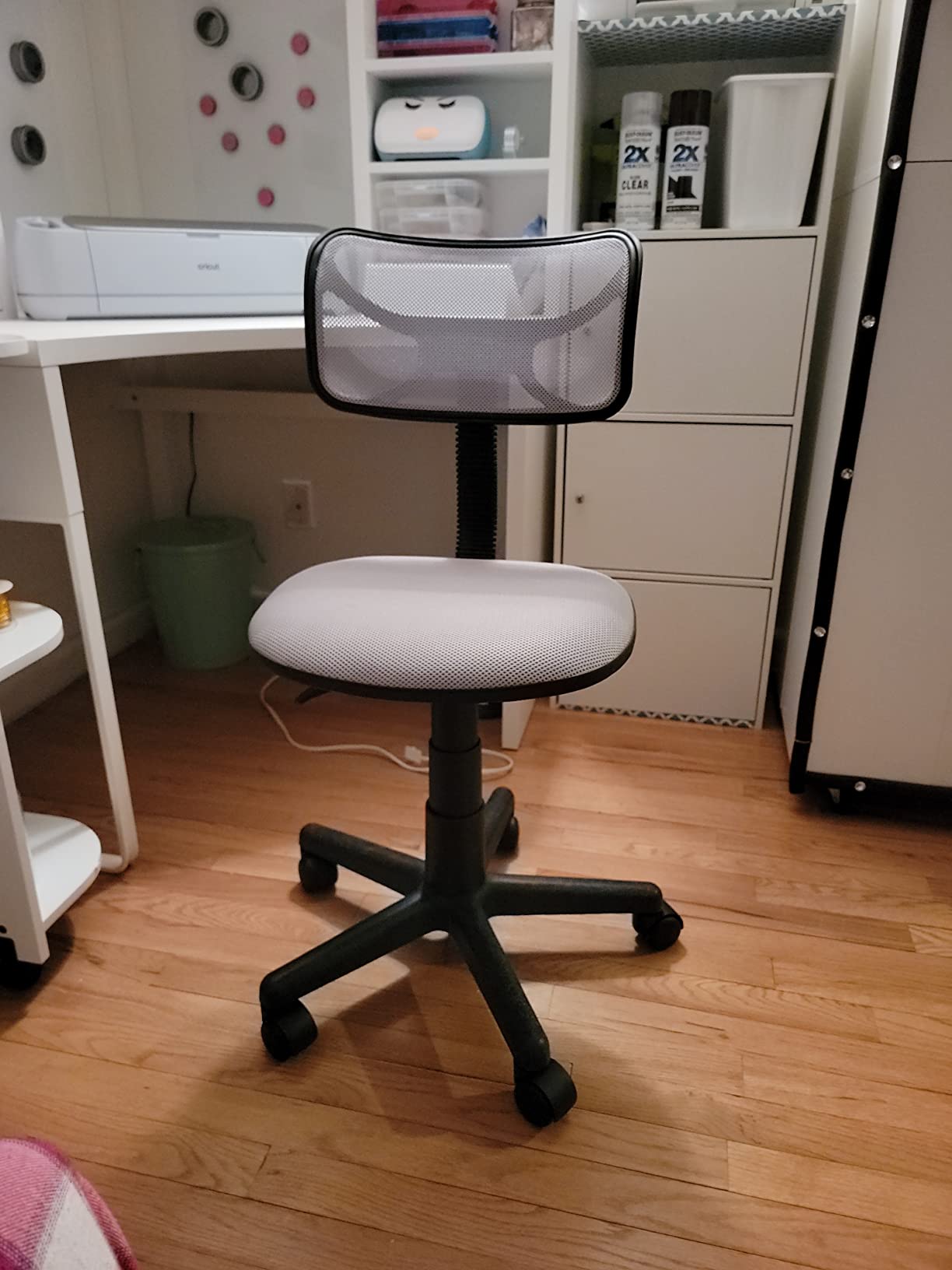 8/mo Finance Urban Shop Swivel Mesh Desk Chair, Blue Buy Now, Pay