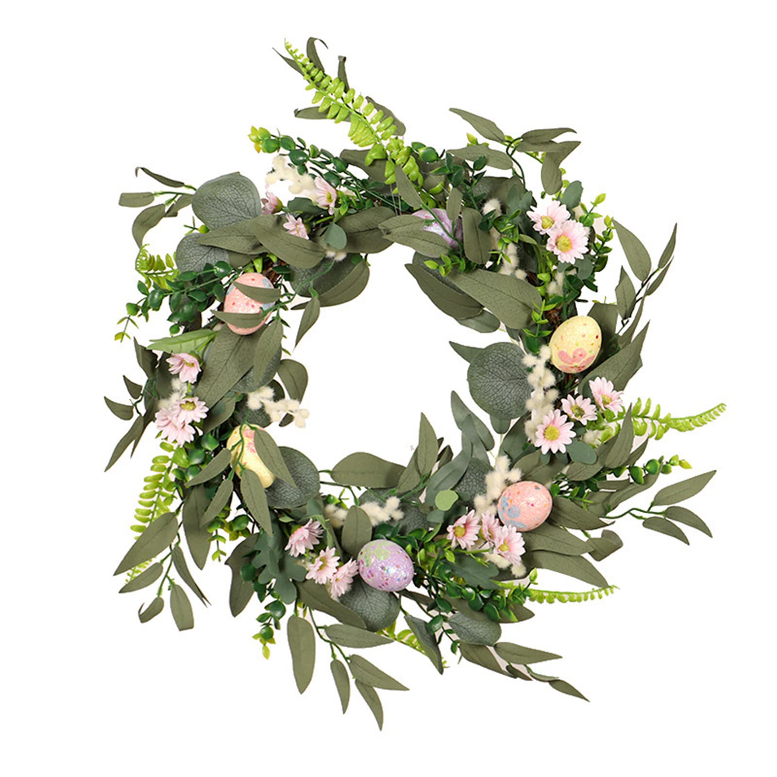 Elnwnnkc Egg Wreath Pendant Art Decoration Accessories for Easter Bedroom Bathroom Decoration Supplies Easter Egg Wreath
