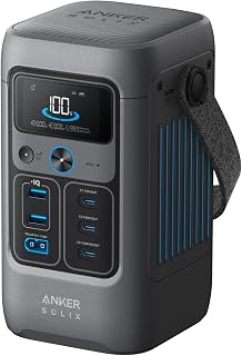 Anker SOLIX C200 DC 192Wh Portable Power Station, 200W Fast Charging for Camping