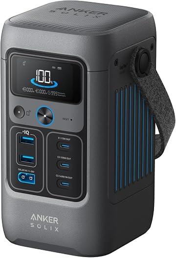 Anker SOLIX C200 DC Portable Power Station, 192Wh, 200W, Outdoor Camping