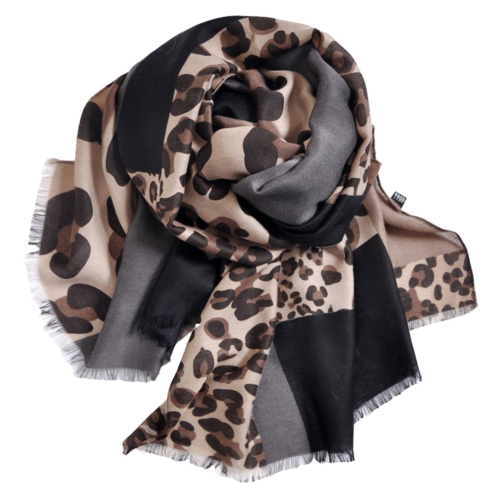 1 Piece Leopard Print Scarf, Vintage Scarf, Cotton And Linen Scarf, Women'S Scarf, Warm Scarf, Clothing Accessories