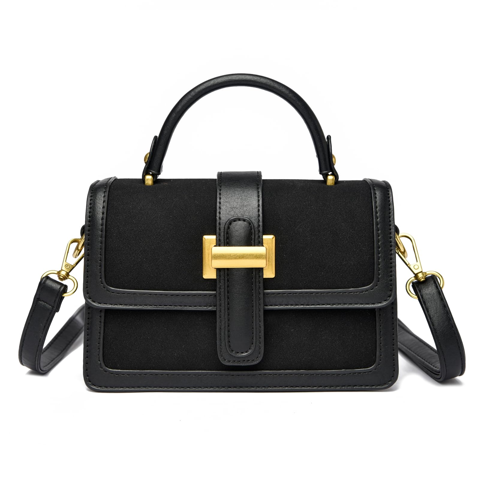 Micmores Handtasche Damen Klein Kunstwildleder Umhängetasche