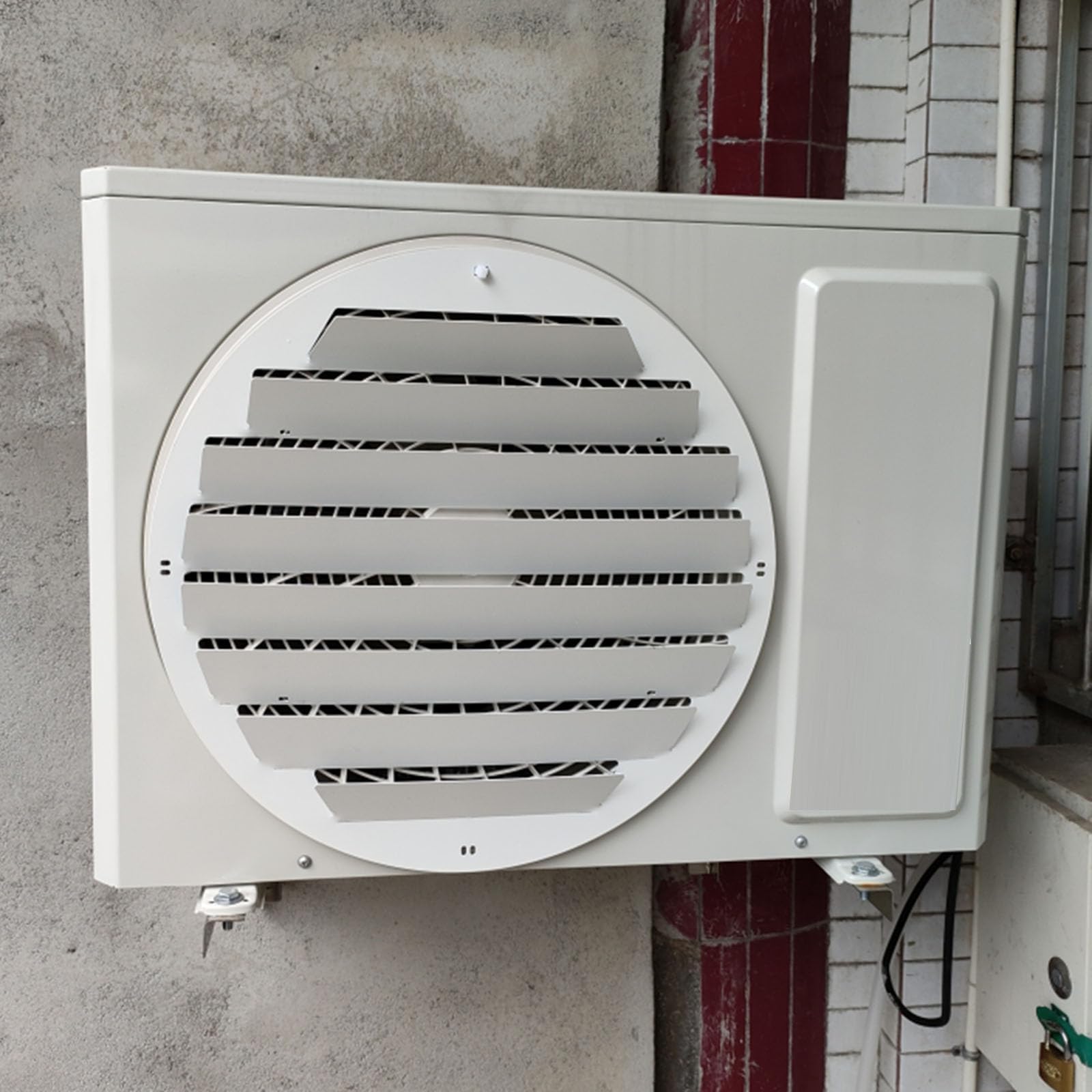 Copertura unità AC Esterna Deflettore condizionatore d'Aria,Prevenzione Anti-Diretta del soffiaggio dell'Aria Protezione Antivento dissipazione del Calore Deflettore otturatore in Acciaio inossidabi