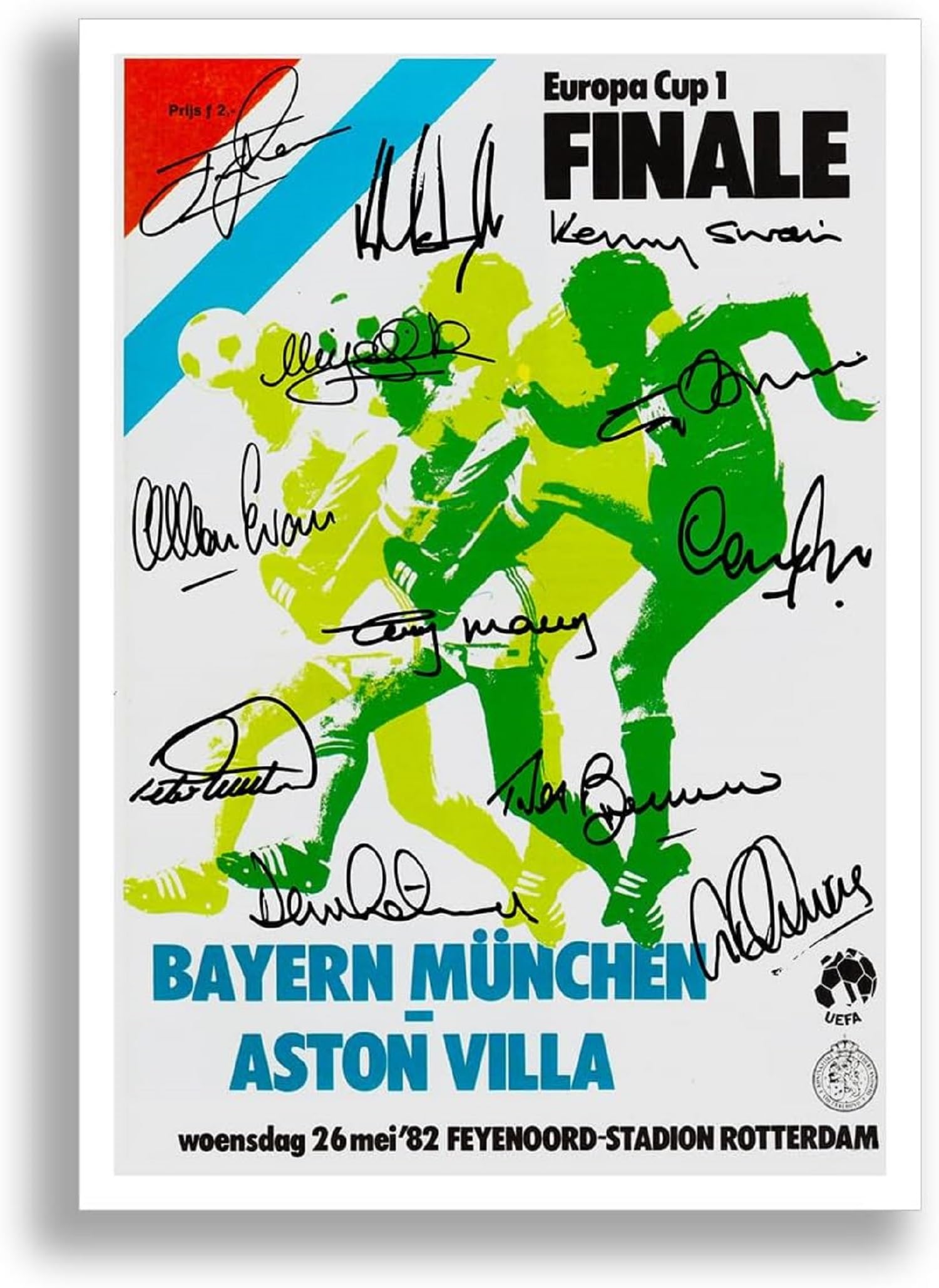 Mounted Gifts A3 Poster Only Aston Villa 1982 Team Squad Signed Autograph A4 Poster Photo Framed Memorabilia Gift European Cup Winners Programme (A3 Poster Only)