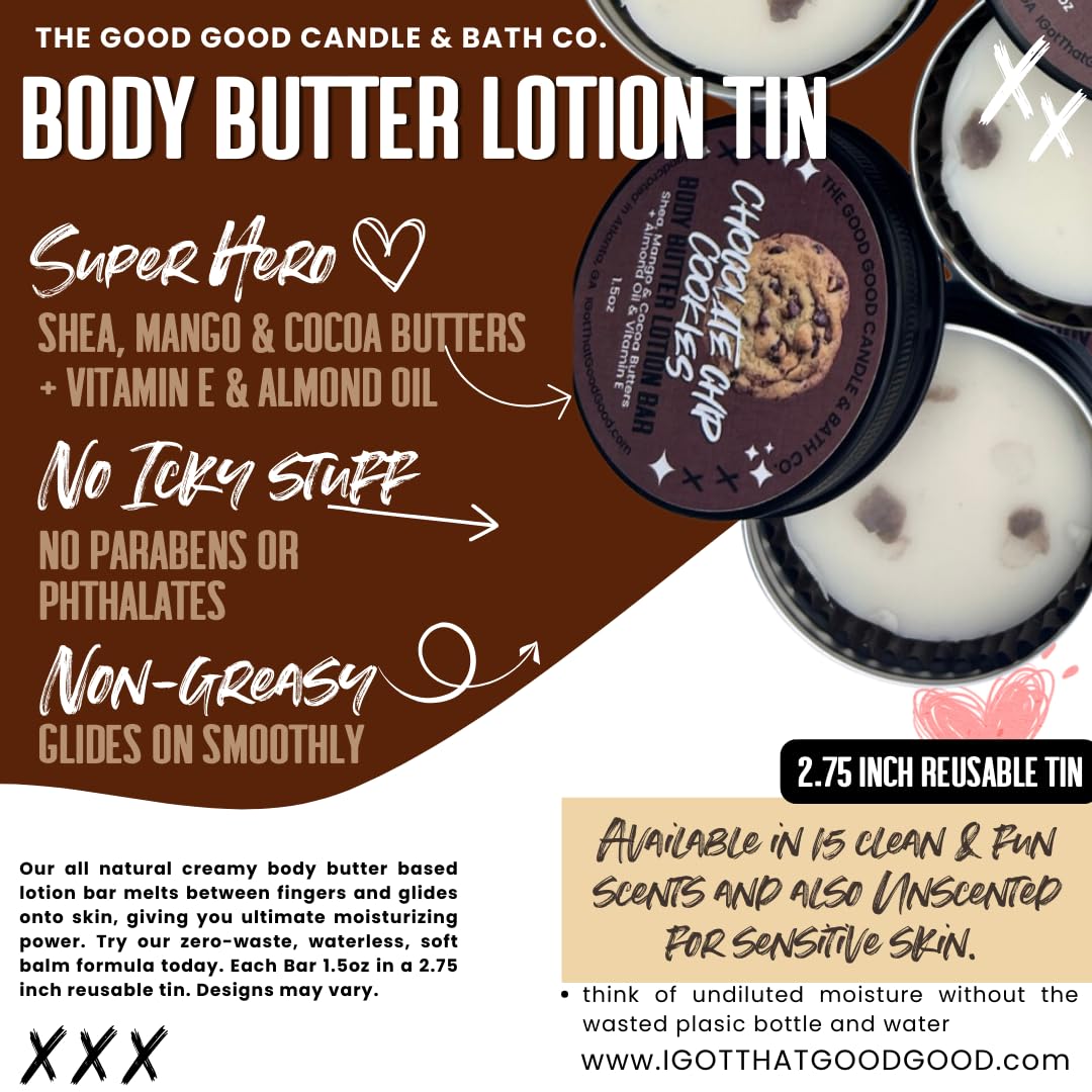 Shea Butter Lotion Bar (Chocolate Chip Cookie) 1.5oz - Image 2