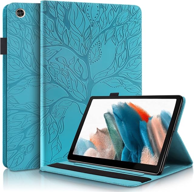 Succtopy Galaxy Tab A8 10.5 inch 2021 Case PU Leather Flip Wallet Samsung Tab A8 10.5 inch Cover Case Function Smart Protective Cover for Samsung Galaxy Tab A8 2021 SM-X200/SM-X205, Blue