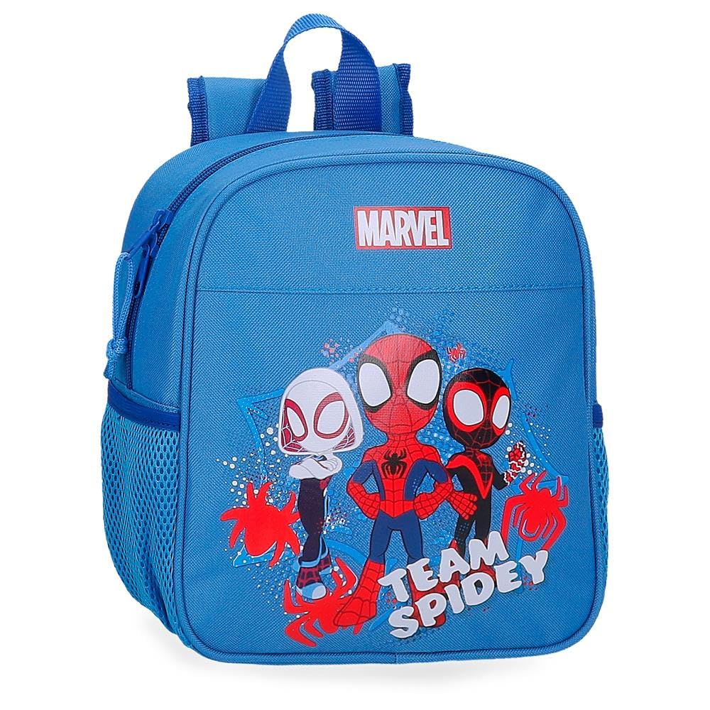 Disney Mochila infantil, mochila escolar, fabricada en Poliéster, bolsillos laterales, tirantes anchos ajustables, Asa superior para colgarla