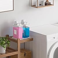 Vista 2 de Dispensador de Detergente para Ropa de 61 OZ, Paquete de 2 Dispensadores de Detergente Líquido, Dispensadores de Detergente de Plástico para Polvo