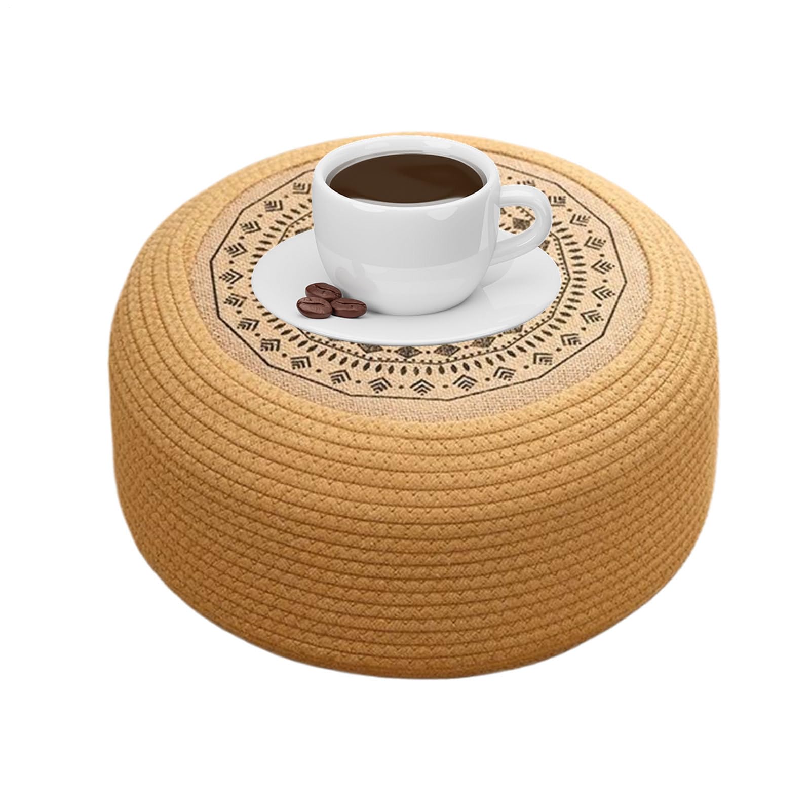 da pavimento - Cuscini per meditazione | rotondo per sedile | per sedili rotondi | Copertura di cuscini seduti sul pavimento | Sgabello per tappeti traspiranti a mano | Rivestimento In Tatami Intrecciato A Mano Stile Zen Giapponese Per Yoga Meditazione De