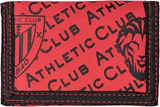 Athletic Club Cartera Unisex Adulto Nailon Rojo Detalles Negro Cierre 2 Compartimentos 2 Secciones Logotipo