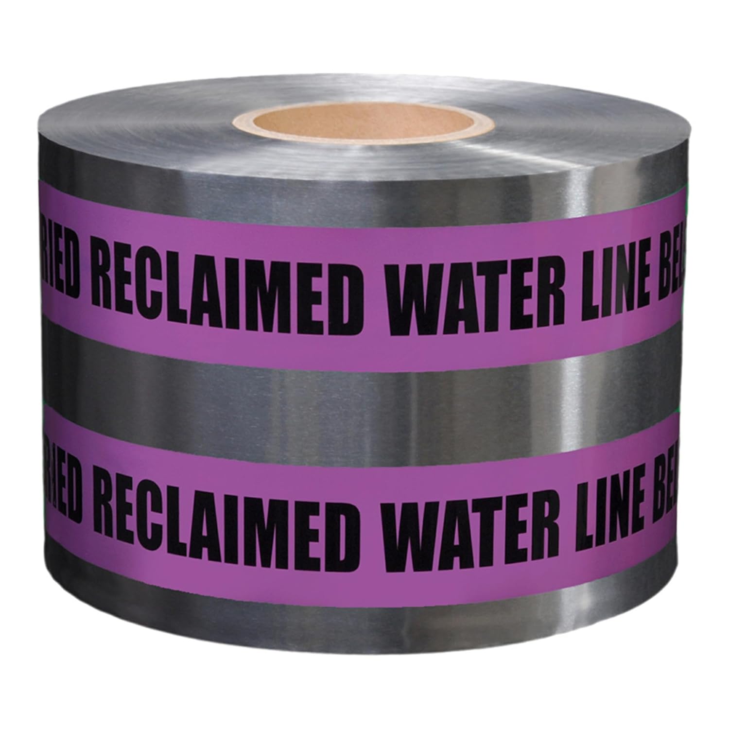 Presco Underground Detectable Tape, 6 in. x 1000 ft. (Purple with Black "Caution Buried Reclaimed Water LINE Below" Printing)