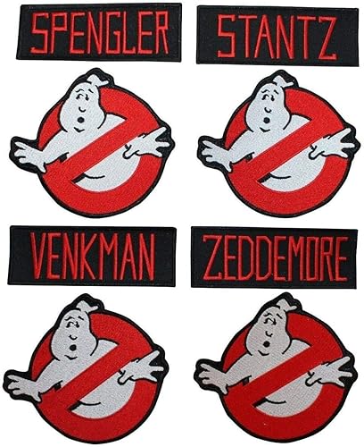 Ghost Movie Busters - Lote de 8 parches - Nombres y sin fantasma