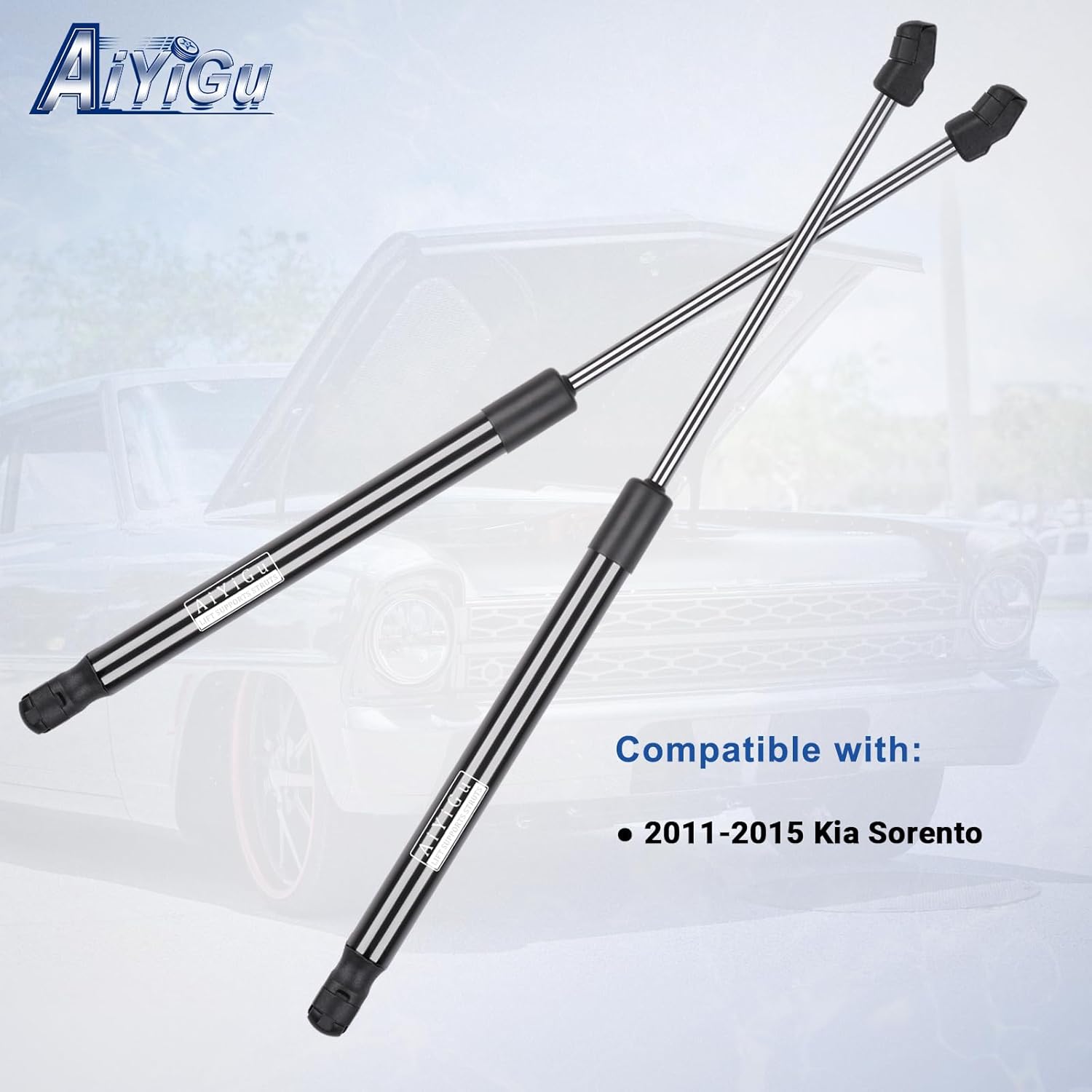 6267 Front Hood Struts Shocks Lift Supports Gas Springs Compatible with 2011-2015 Kia Sorento, Pack of 2 PCS, Replaces PM3413