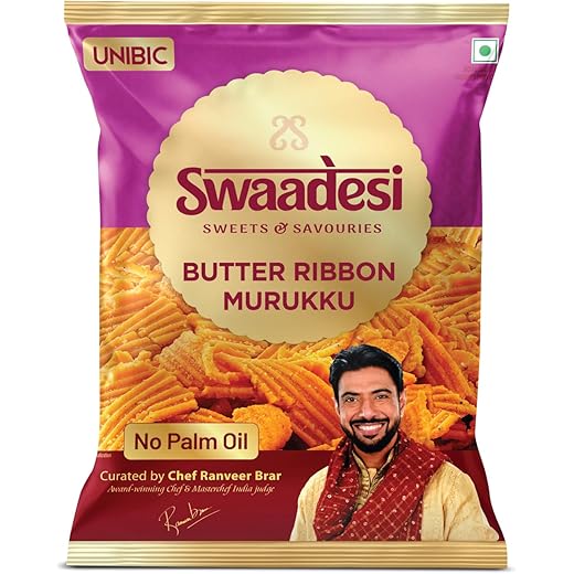 Unibic Butter Ribbon Murukku - Crunchy Snacks