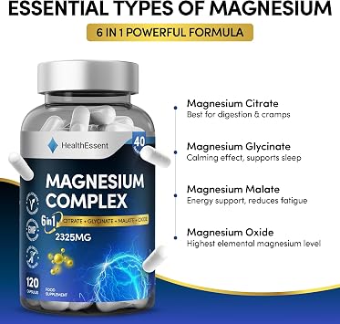 HealthEssent Magnesium 6-in-1 Complex 2325mg High Strength 120 Capsules