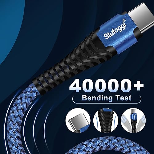 Miniatura 5 de Cable USB C a USB C, paquete de 2 unidades, 60 W, 6 pies, cable de carga USB tipo C para iPhone 15ProPlusPro Max, Samsung S23S22S21 Ultra, cable