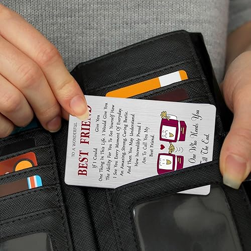 Miniatura 8 de Gezxin Tarjeta de mejor amiga para mujeres y mujeres, tarjeta de cumpleaños de amistad, regalo para mi mejor amiga para adolescentes, regalos de