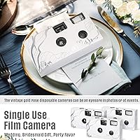 Vista 5 de 4 cámaras desechables de un solo uso, cámara de película para fotografía con película de color flash para bodas, aniversarios, viajes, campamentos