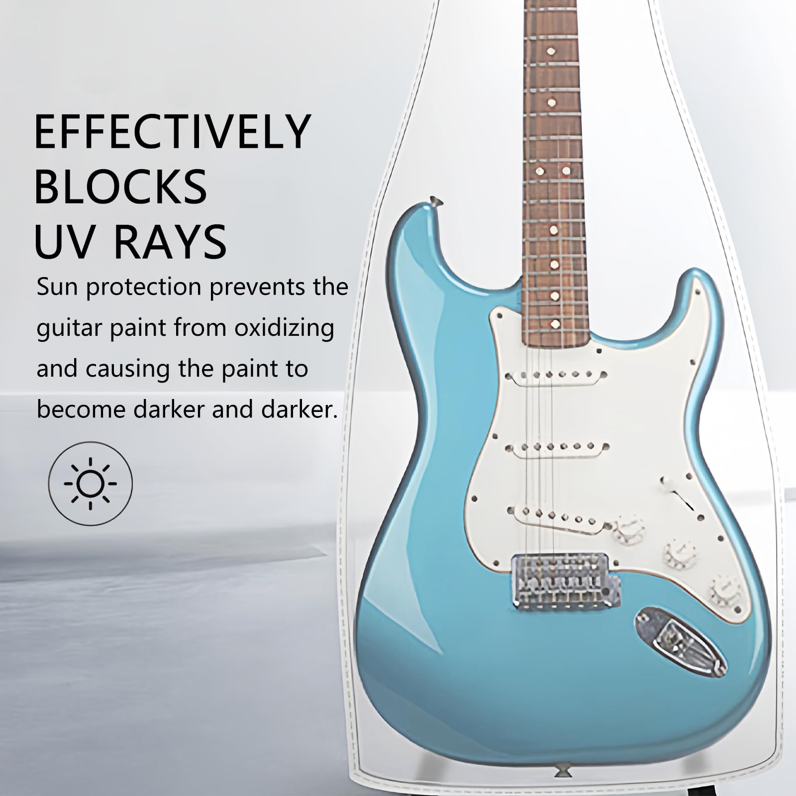 Musiin Guitar Cover Transparent Frosted Dust Cover for Electric Guitar - Elegant Protection for Your Prized Instrument - Image 4