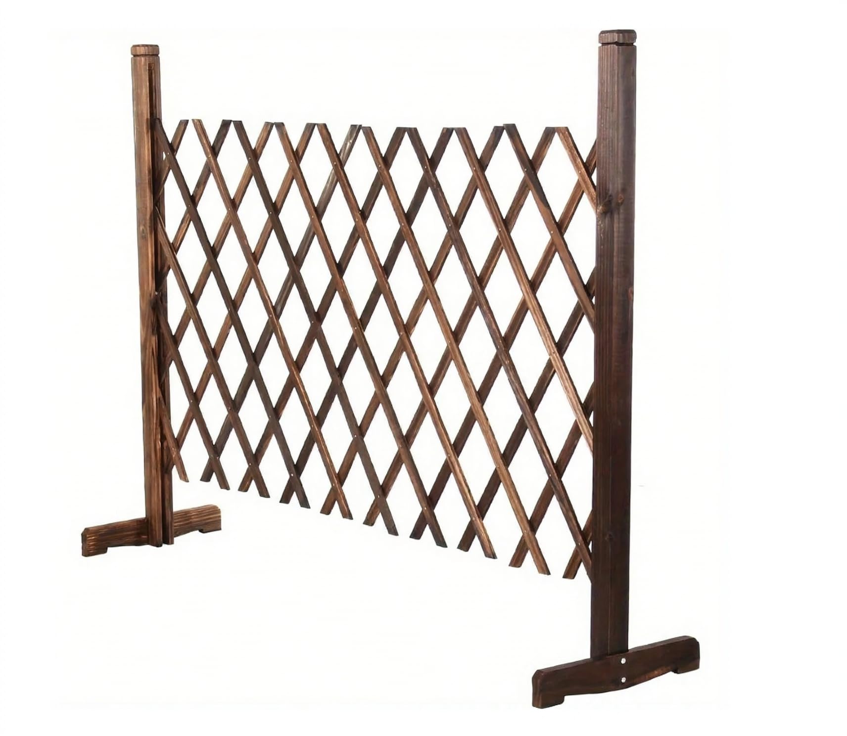 Generic Expanding Wooden Trellis Garden Fence, Retractable Freestanding Screen for Plants and Pets, 88 cm High, 26–146 cm Wide