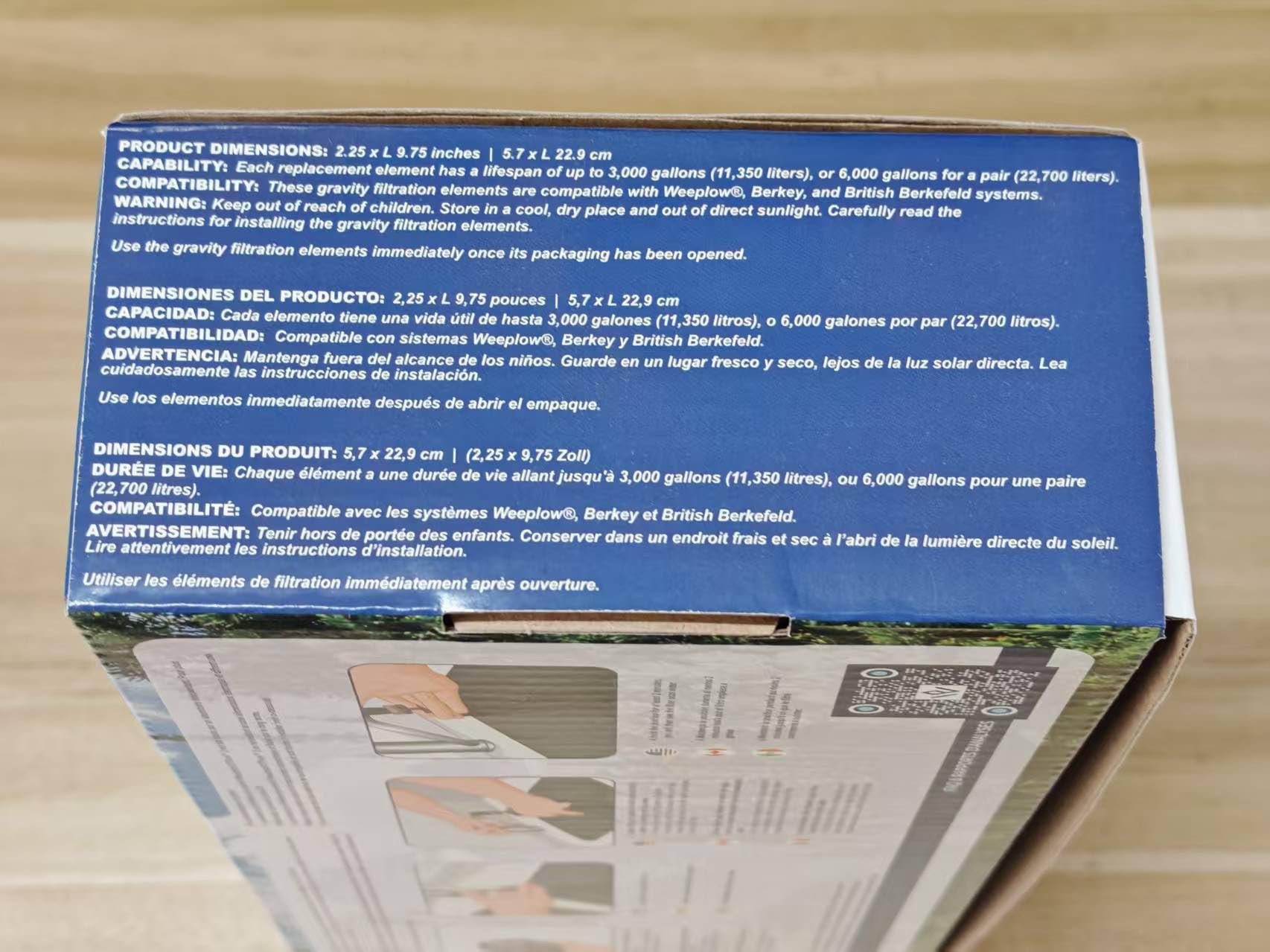 Weeplow® O'Pure - 2 Filters for Gravity Water Filter Systems Compatible with Weeplow, Berkey, Berkefeld, Doulton Filtration Systems, Reduces Contaminants by 99.99%