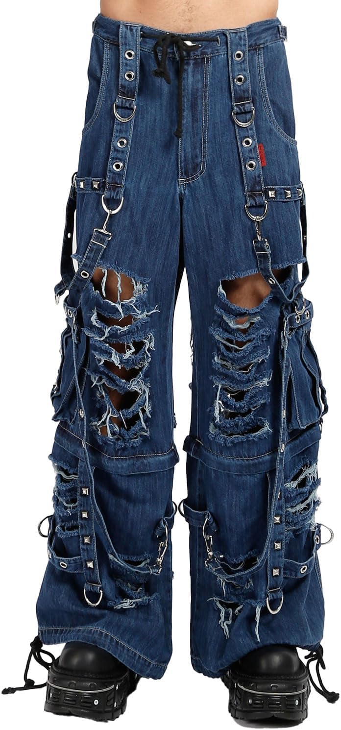 Buy Denim Strap Shredder Pants [Blue Denim] at Ubuy Egypt