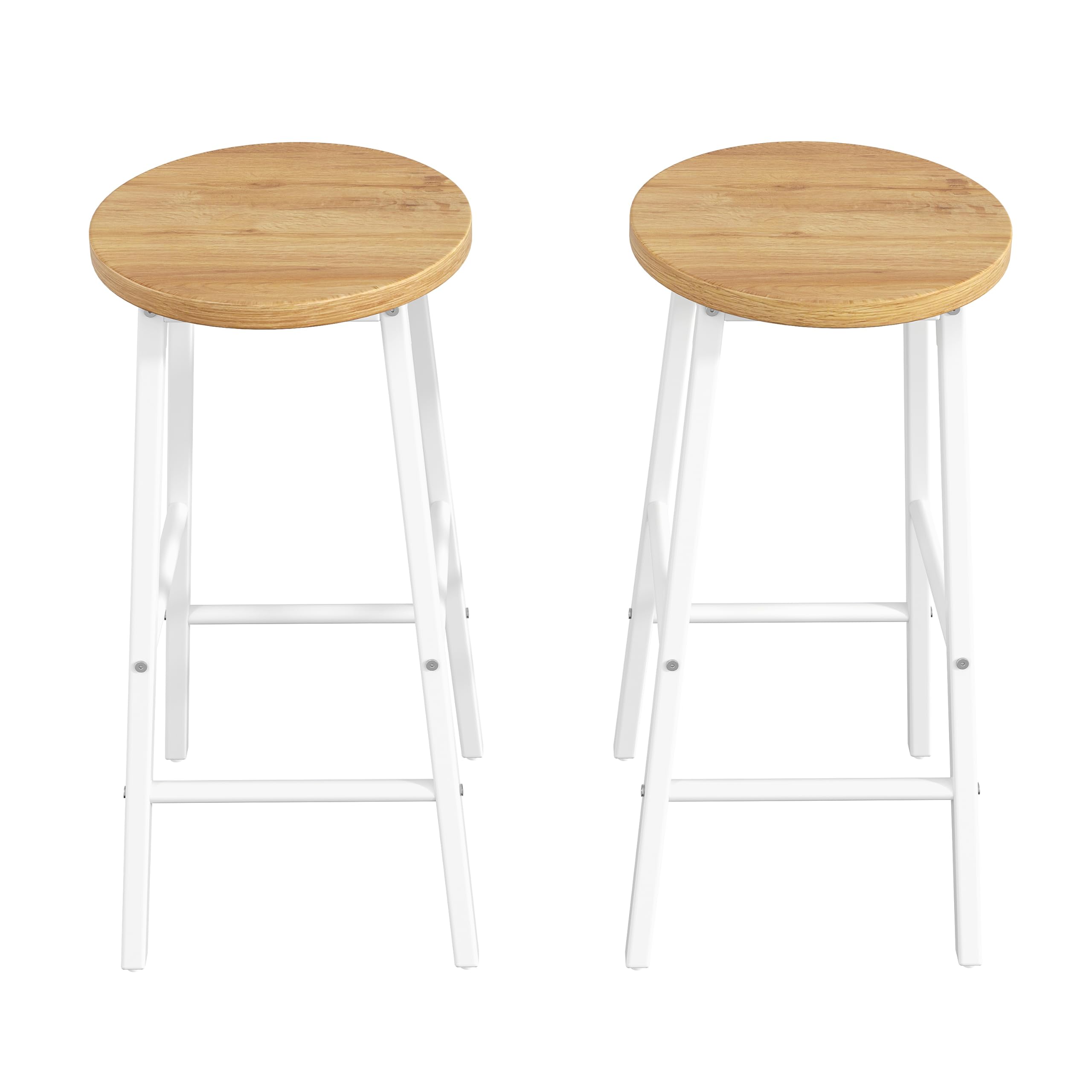 Carrito de servir con 2 taburetes de bar, encimera plegable, toallero, estante para especias, estante para vino, estantes ajustables, para comedor, salón, balcón, mostrador, color blanco
