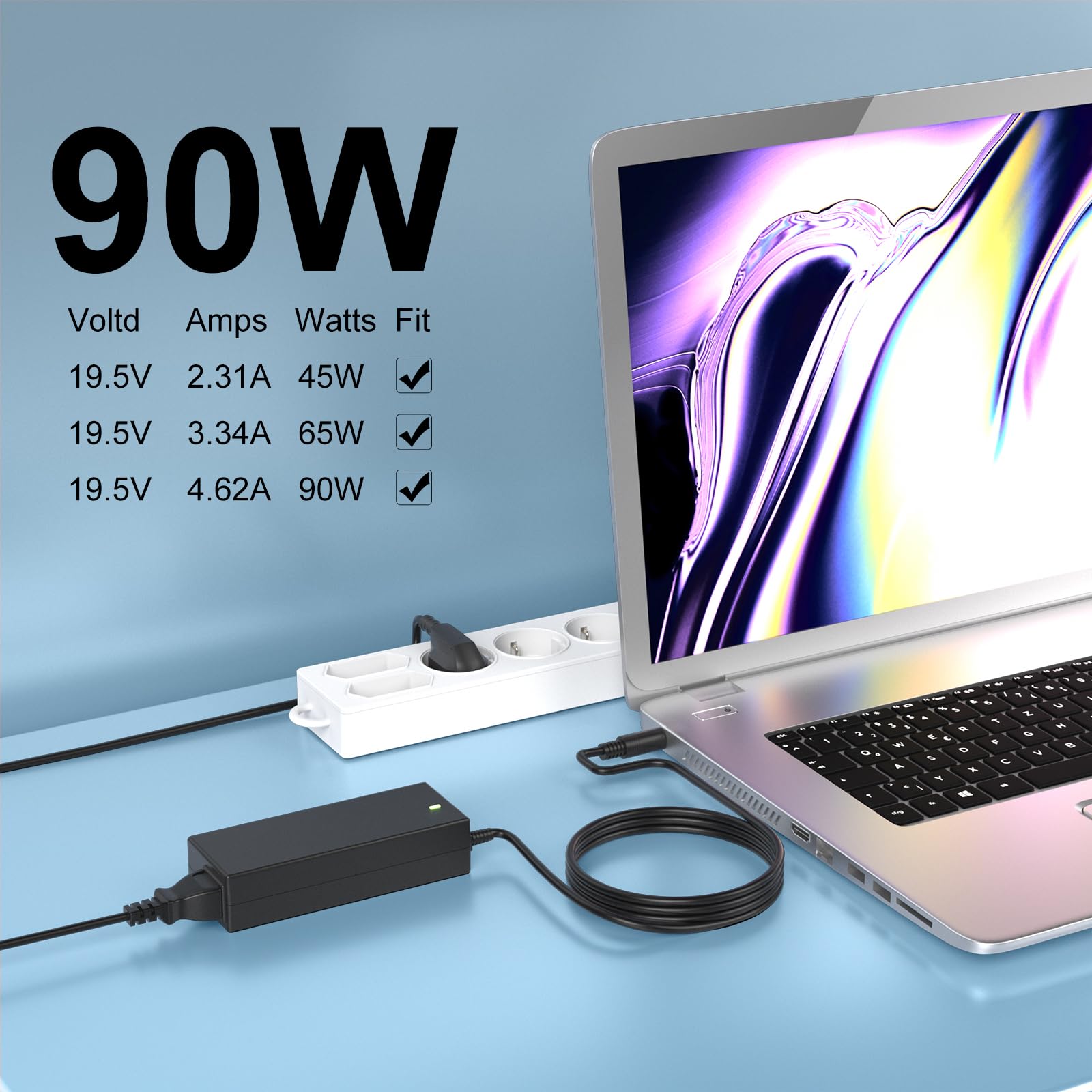 GO SOLID! - Caricabatterie Compatibile Con Dell Latitude 5510 - Foto 10