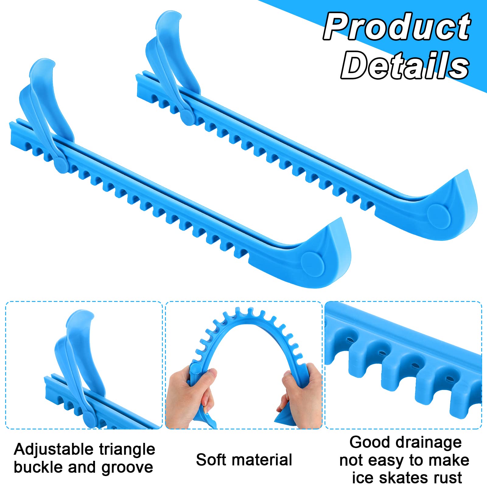 Skateez Skate Trainer Kids 4-Piece Hockey Skate Blade Guards - PVC Ice ...