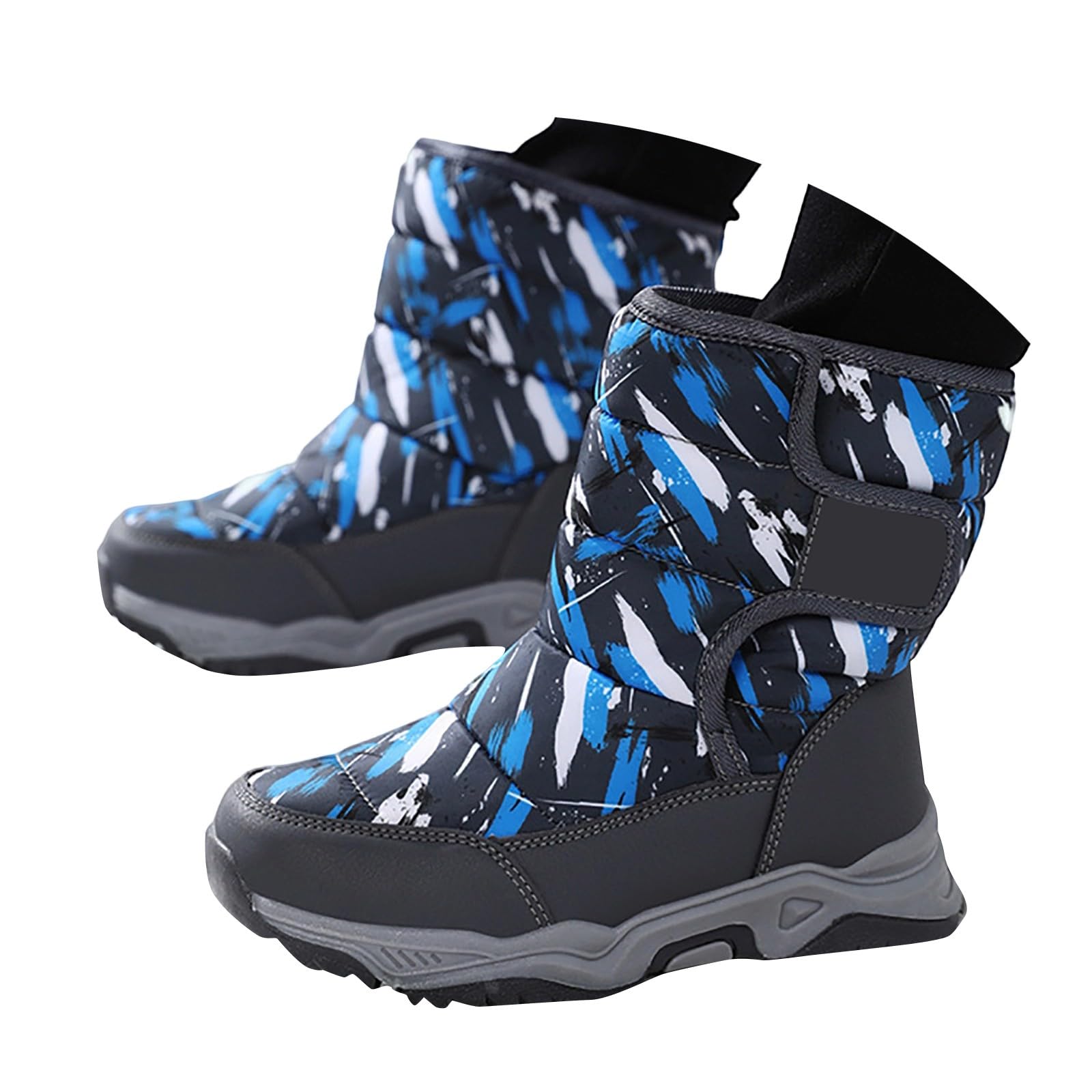 Generisch Kinder Schneestiefel FleecegefüTterte Bequeme Walkingschuhe Verdickte Warm Trekkingstiefel Rutschfest Wasserdichte Winterschuhe Dicker Sohle Outdoorschuhe Winddicht Abriebfest Wanderstiefel