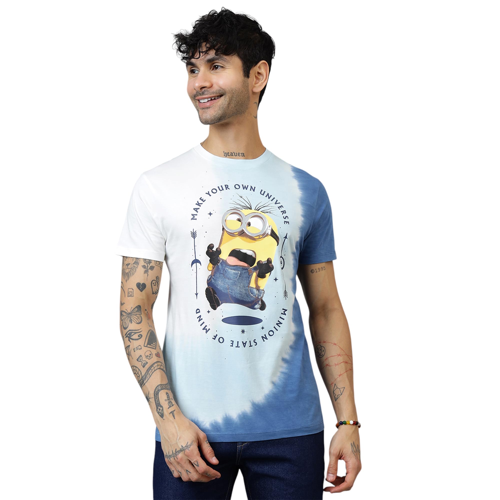 Official Minions Printed Regular Fit Tshirt for Men-image-23