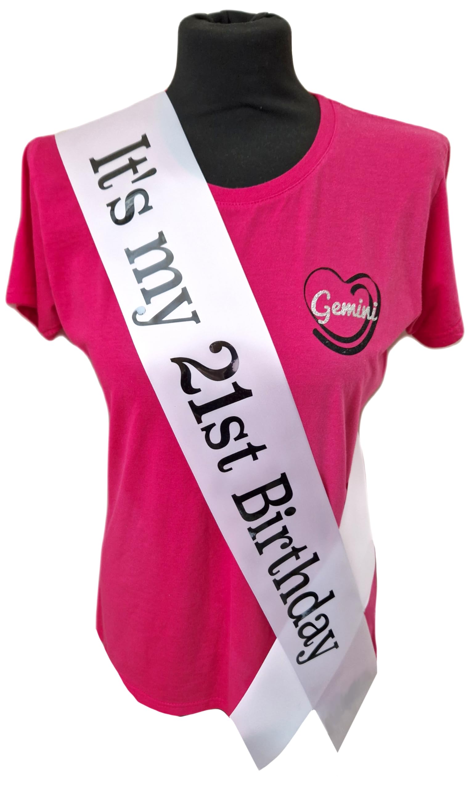 21st Birthday Sashes - It's my 21st Birthday Sash Birthday Sash - White Ribbon/Black Font