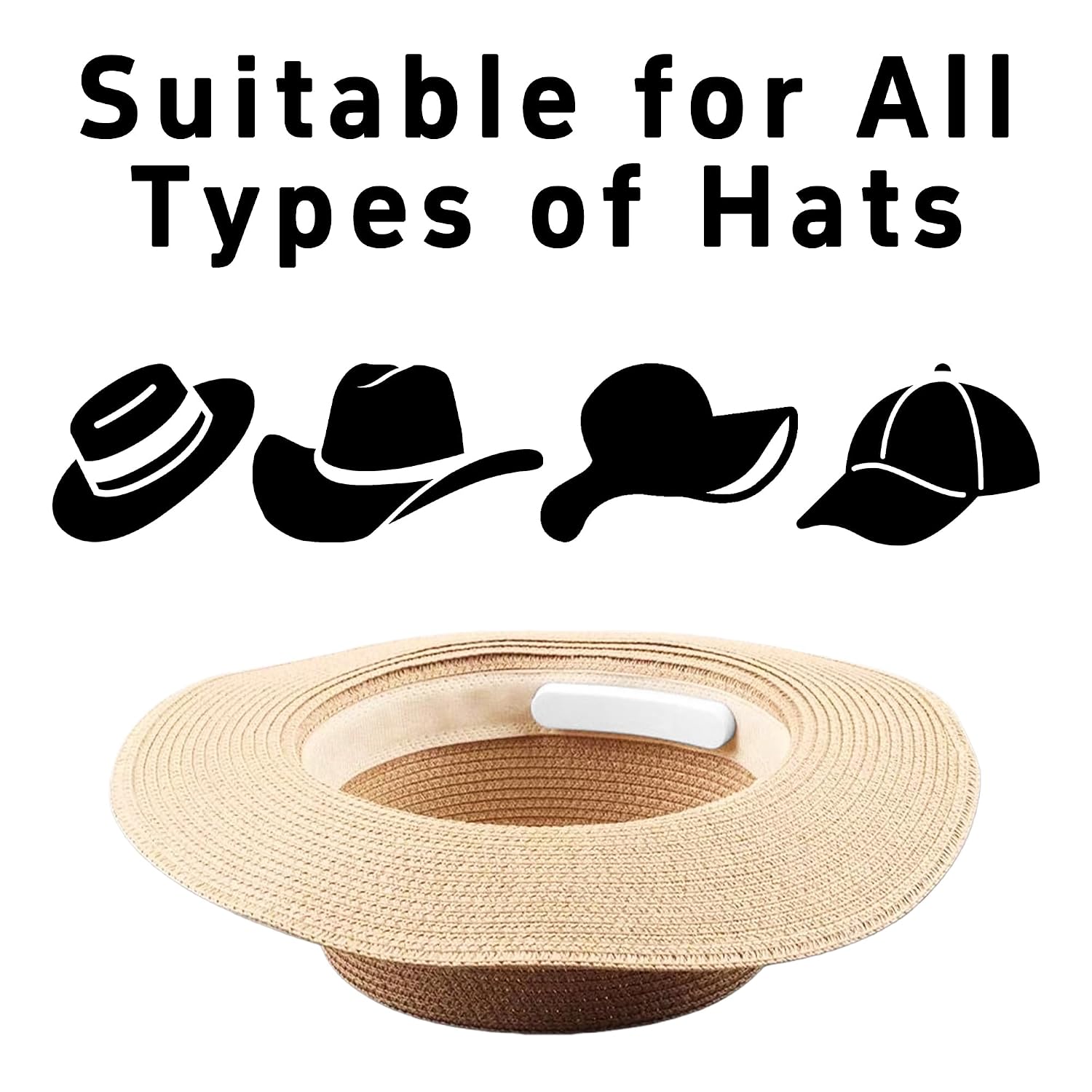 40PCS Hat Size Reducer Foam Tape, Self Adhesive Sizing Inserts for Caps & Hats, Universal Sweatband Adjustment Strips for Men Women, Make Loose Headwear Fit Perfectly (Black & White)